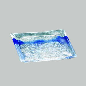 硝子和食器 一筆9 正角大皿 250×250×H23mm( キッチンブランチ )