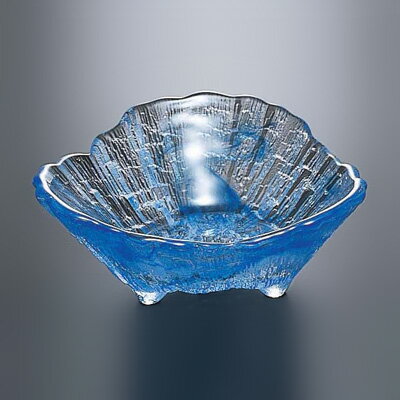 荒岩 三ツ足中鉢 コバルト 04-512CB 154×147×H66mm( キッチンブランチ )