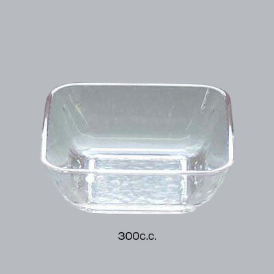 リップル 角小鉢 KB-120 300c.c. 【クリア】