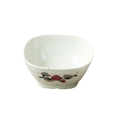 メラミン「元禄梅」 角小鉢 U-50 230c.c.( キッチンブランチ )