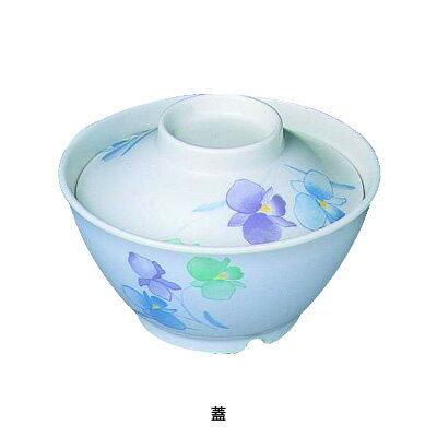 メラミン「すみれ」 ごはん丼 蓋 VO-58B （小） 直径126×H86mm( キッチンブランチ )