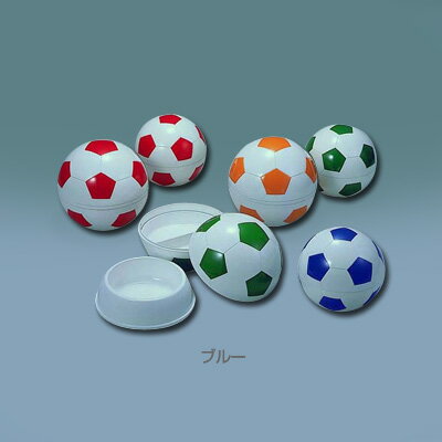 お子様ランチ皿 サッカーボール（仕切無） 小 YB-SRSB 直径135×H125mm 【ブルー】