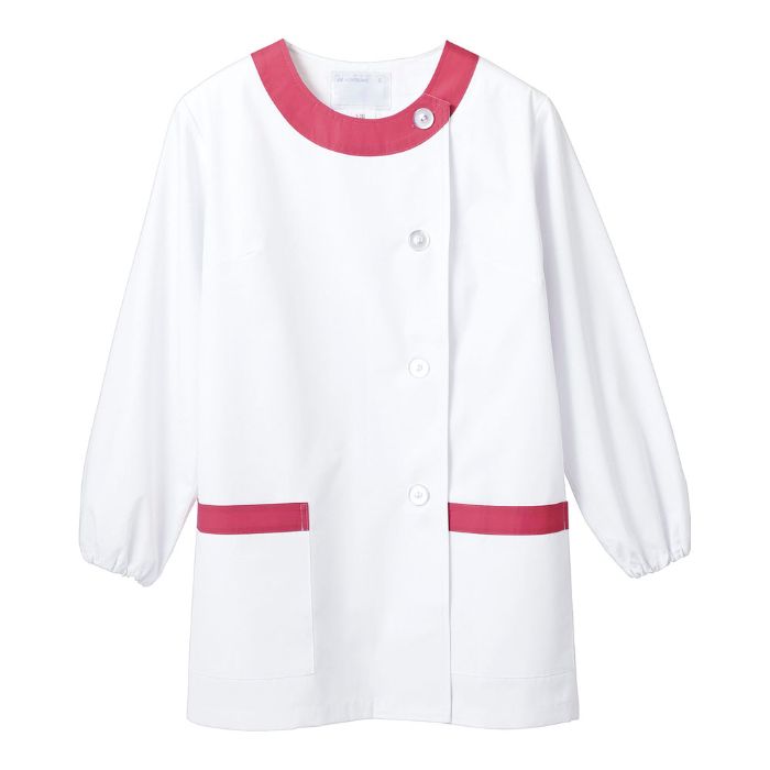 Boots, White Coats - MONTBLANC(モンブラン) 女性用調理衣長袖 1-093 白/ピンク L