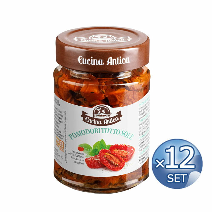 真っ赤に熟れたトマトを天日で干して、ハーブオイルに漬け込みました。 ソースの具、サラダやトーストのトッピングなどにご利用ください。 【仕様】 内容量：190g×12本 原材料：ドライトマト、植物油、醸造酢、食塩、野菜（にんにく、バジル）、香辛料 原産国：イタリア 開封前温度帯：常温 メーカー：Menu（メニュー） 【保存方法】 直射日光を避け冷暗所に保存してください。開封後は冷蔵庫に入れ、なるべく早くお召し上がりください。 ※本商品は、輸入品のため、外装に多少の汚れや傷等がある場合がございます。 本理由による返品・交換はお受けできかねます。予めご了承ください。