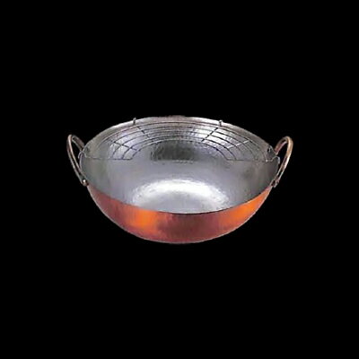 工房アイザワ 銅製調理器具 両手揚げ鍋 アミ付 28cm (10053) 送料無料
