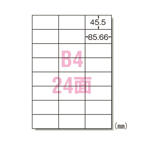エーワン PPCラベル B4-24面/100枚 28202 送料無料