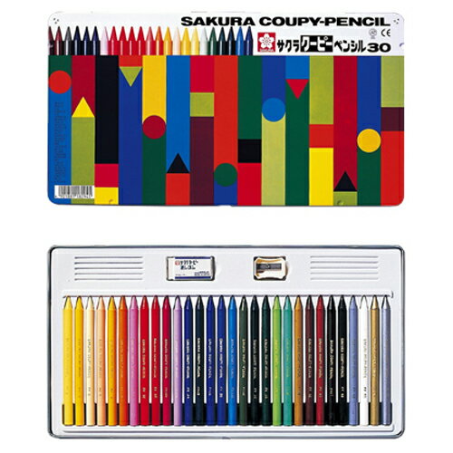 25 - 36 Colors - サクラクレパス クーピーペンシル30色(缶入り) FY30