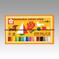 Crayons - サクラクレパス クレパス太巻12色(ゴム紐付) LP12R