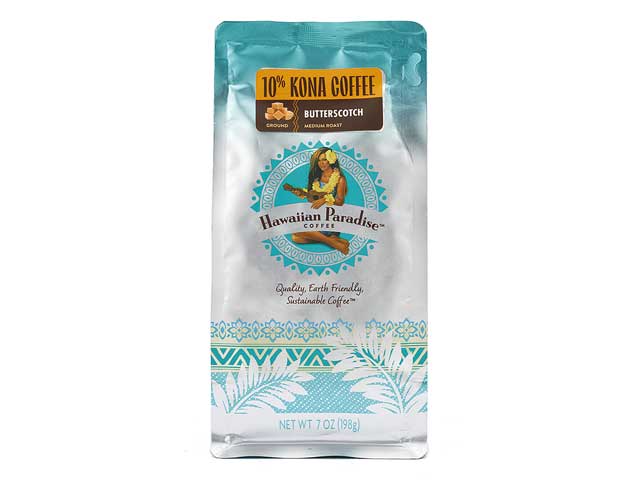 ハワイアンパラダイスコーヒー　10％コナ　バタースコッチ　198g　粉