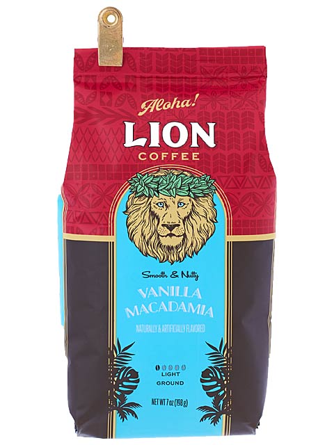 ライオンコーヒー 【あす楽】【正規輸入品】ライオンコーヒーバニラマカダミア　7oz（198g） 粉【朝食】【輸入食品】【アメリカ商品】