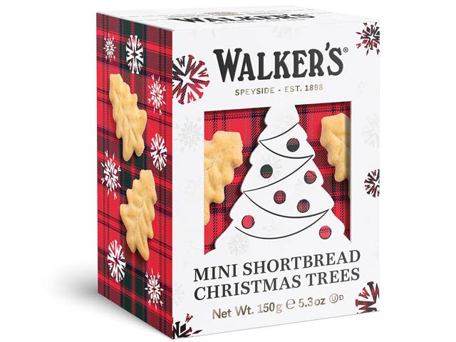 【クリスマス】ウォーカー　クリスマスツリー　ショートブレッド　ディスプレーボックス【輸入食品】