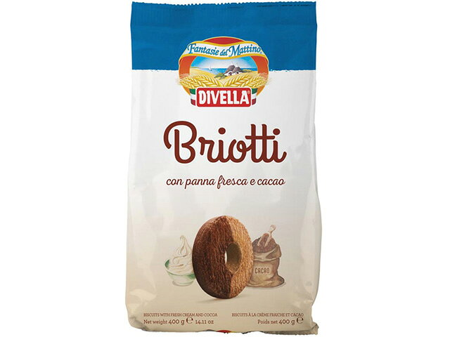 【新商品】ディヴェッラ　ブリオッティ（生クリームとココア）【輸入食品】