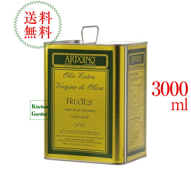 【あす楽】全国送料無料アルドイノエキストラヴァージンオリーブオイル　フルクトゥス　3000ml　3リットル　3L　オリーブオイル　【輸入食品】