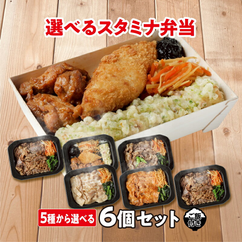 選べる お肉たっぷりスタミナ弁当5種6個セット 冷凍弁当 キッチンセジョン ご飯付き ごはんつき お試し 冷凍 電子レンジ 解凍 レンジで解凍 時短調理 おかず 惣菜 温めるだけ スタミナ 一人暮らし 宅配 夜食 保存食 父の日 ギフト 誕生日
