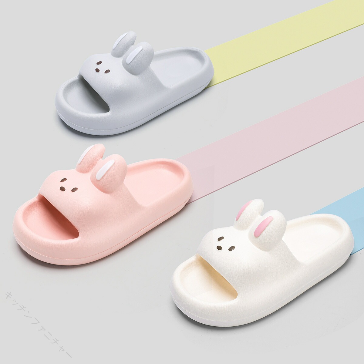 子供用スリッパ 夏 キッズスリッパ うさぎ キャラクター 軽量 洗える 室内 室外 サンダル かわいい 動物 ルームシューズ ベランダ 浴室 トイレスリッパ 歩きやすい 人気 来客用 男の子 kitchenfurniture-10030799 キッチンファニチャー サンプル画像2