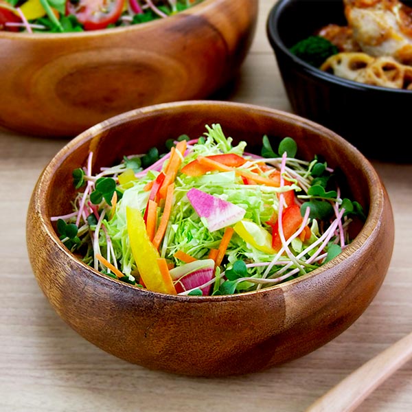 木製食器 アカシア ボウル 丸型 15cm サラダボウル 小物入れ お菓子鉢 中鉢 カフェ食器 アウトドア食器..