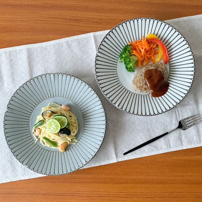 大皿 おしゃれ 光彩 24.4cm 8.0皿 プレート パスタ皿 洋皿 洋食器 カフェ食器 美濃焼 日本製