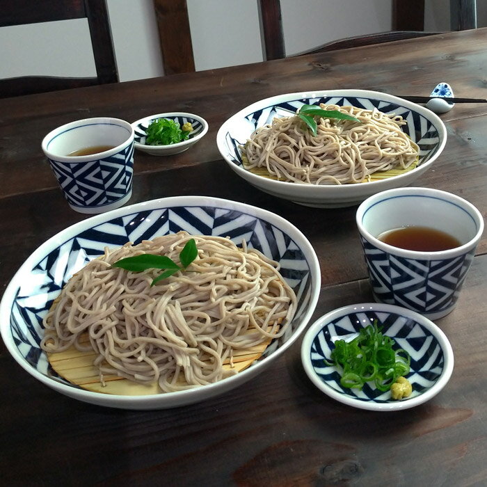 そば食器 ざるそばセット 江戸紋様 