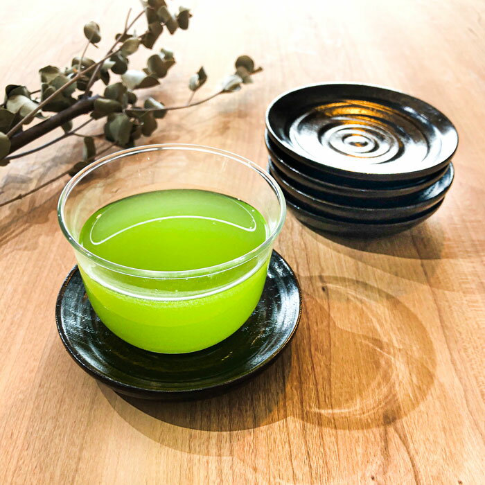 【訳あり】茶托 5枚セット渦 茶たく 木製 小さめ アウトレット品込のサムネイル