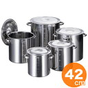 【全品ポイント5倍!5/16 1:59まで】寸胴鍋 AG 18-8ステンレス寸胴鍋42cm(目盛付・手付) 業務用 家庭用 プロ用 イベント用 催事 行事 炊き...