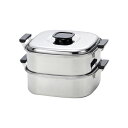 【期間限定ポイント5倍!7/10 0:00〜】PE18-0角蒸し器 2段24cm