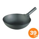 【全品ポイント5倍!5/15 0:00〜】クマタカ印 純チタン共柄北京鍋 39cm 中華鍋 片手