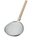 【5/3〜6は全品ポイント5倍!】日本製 18-8ステンレス製 木柄プロスイノー 厚網 中 190x220mm (業務用すくい網)