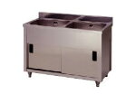 【新品】東製作所 2槽キャビネットシンク 1500*600*800 AP2-1500H