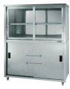 【新品】東製作所 上部ガラス戸食器戸棚 両面引違戸 1800*750*1800 ACSW-1800YG