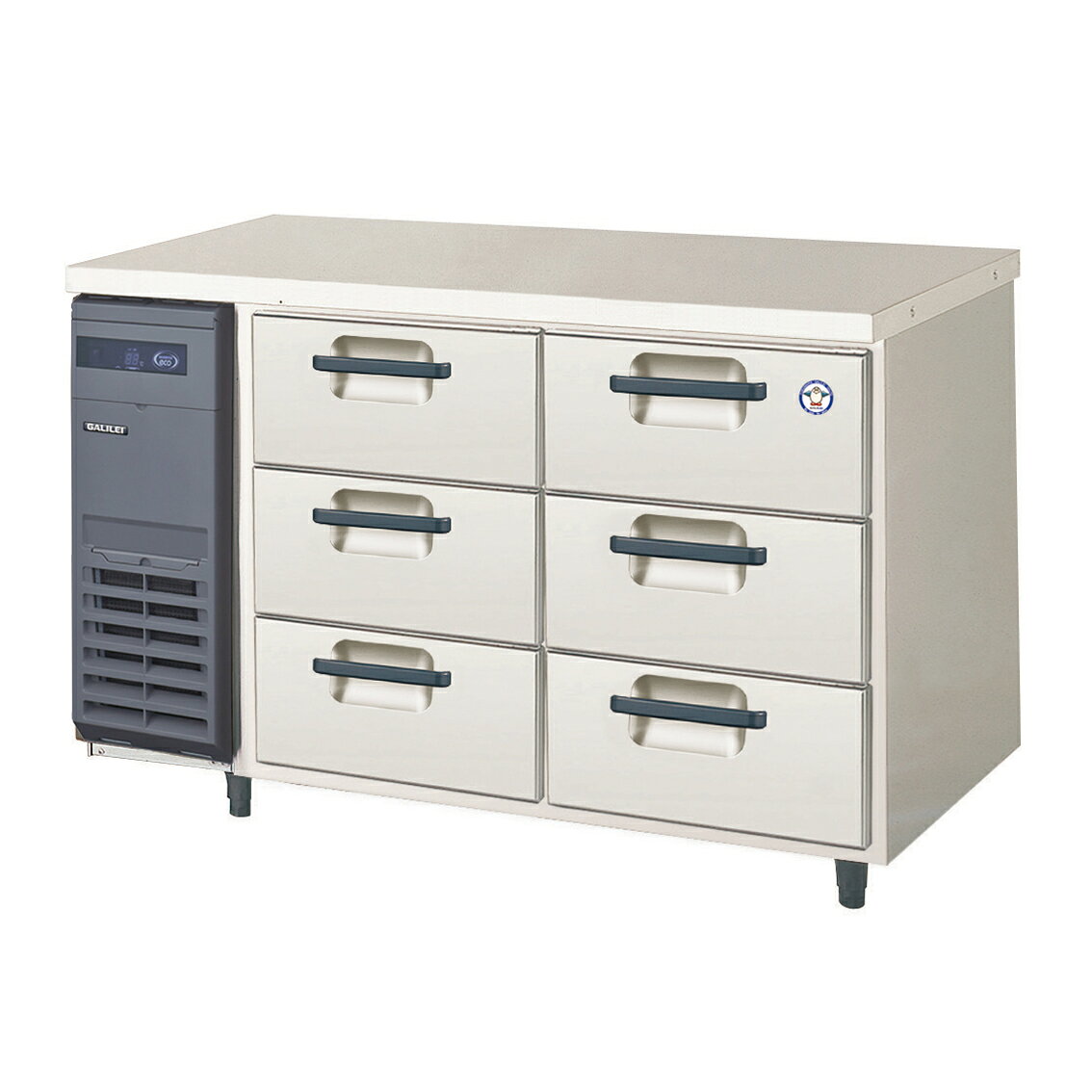 フクシマ 3段ドロワーテーブル冷蔵庫 1200*600*800 LDC-120RX(旧 LDC-120RM)