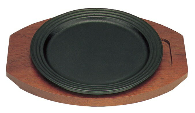 三和　ステーキ皿　三筋丸型　24cm