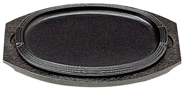 三和　ステーキ皿　ライン型　29cm