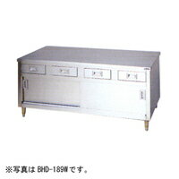 【送料無料】新品！マルゼン　調理台・引出し引戸付　（ステンレス戸・両面式・前後面アール）　W1800*..