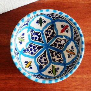 ボウル 10センチ ブルー 食器 小鉢 陶器 おしゃれ お家カフェ ナブール食器 チュニジア 1029