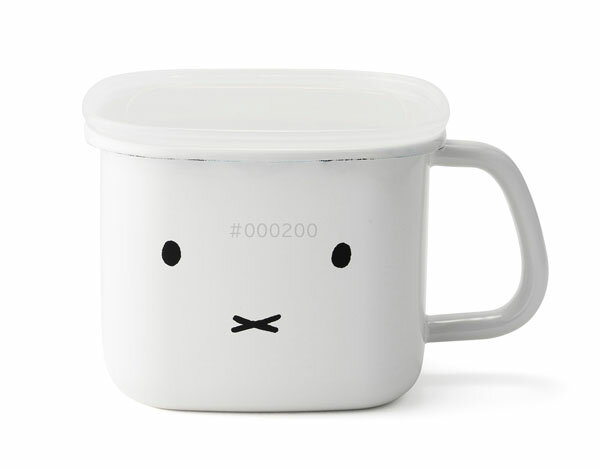 ホーロー保存容器　『ミッフィーフェイス　角型ストックポット（蓋付）』　富士ホーロー