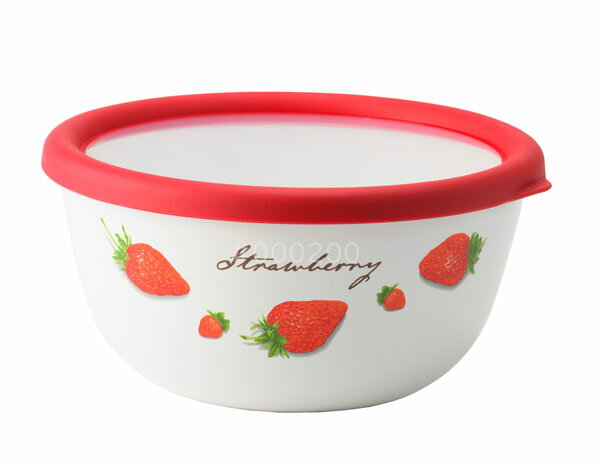 ホーローボール　『ストロベリーズ　ミキシングボール』　富士ホーロー