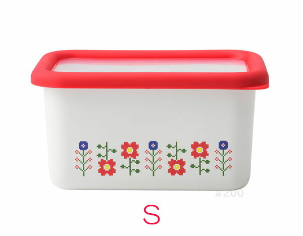 Rakuten - ホーロー保存容器　『Mysaミーサ　深型角容器　（蓋付）レッド　S・M・L』　富士ホーロー