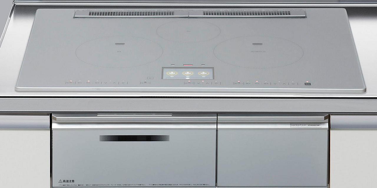 IHクッキングヒーター　日立製（LIXIL）　HT-N2000STWFS　間口75cm　3口フルIH　オ...