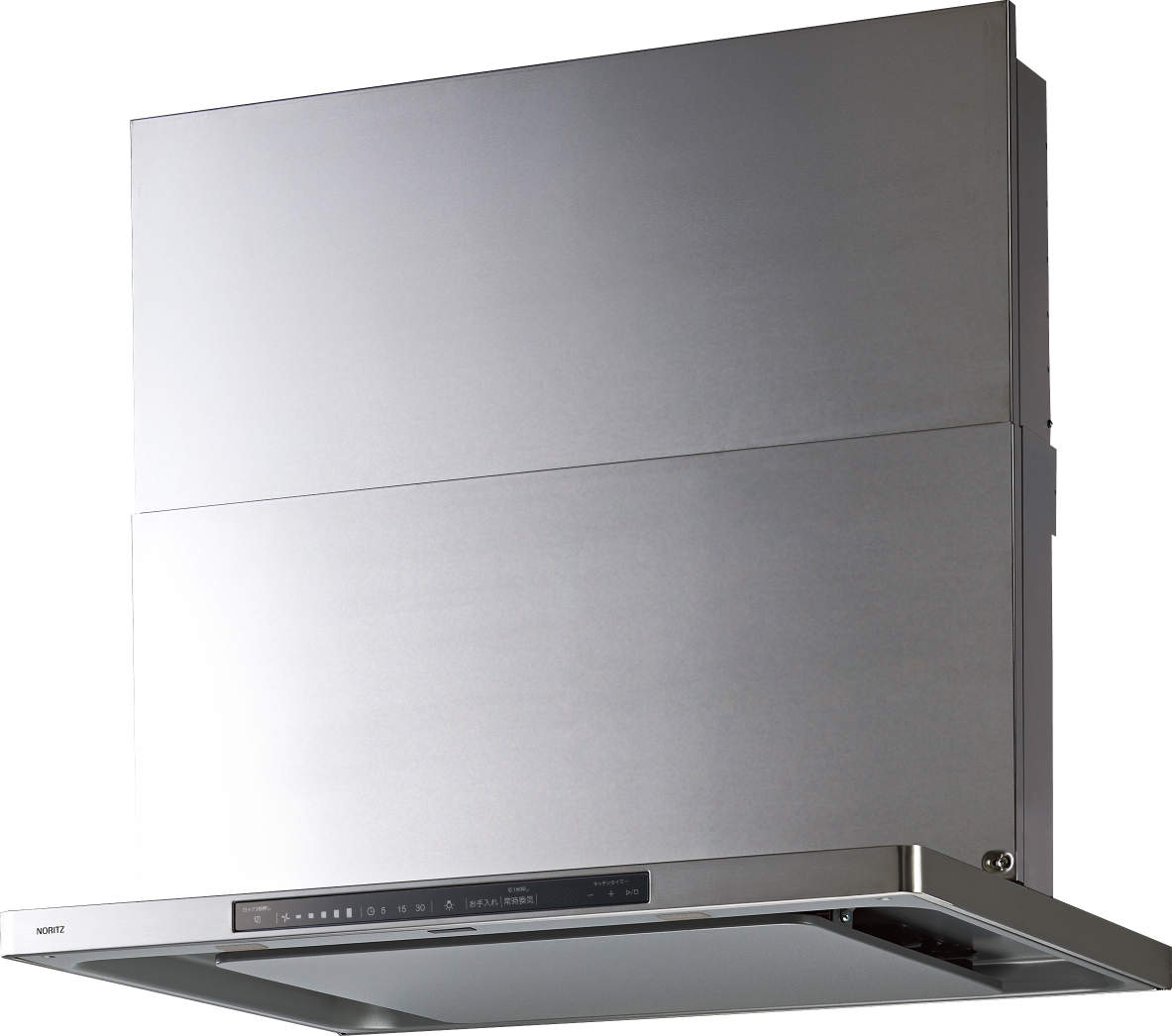 レンジフード ノーリツ　NFG9S27MST Curara touch（クララ タッチ）スリム型ノンフィルター 間口90cm ステンレス 上幕板付き