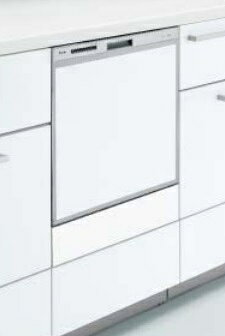 ※お取り寄せ商品につき、お届けまでに14営業日前後(土日祝休日)かかります。メーカー都合によっては納期がかかる場合があります。浅型・奥行60cm対応・パネル面材タイプ●間口45cm●色：シルバー●製品寸法：W448xD570.5xH450●扉形状：パネル面材●運転コース：標準、念入り、乾燥、庫内洗浄、予約●予約タイマー：4時間後の運転開始予約●洗浄方式：回転ノズル（タワーノズル付）●ソフト排気●乾燥方式：ヒーターとファンによる強制排気乾燥●ドライキープ（からっとキープ）●収納カゴ：ワイヤー樹脂混合カゴ（スムーズラック）●収納容量：約4人用33点●収納可能寸法：お皿（直径）26cm●収納まな板寸法：縦22cm以下×横35cm以下×厚み1.5cm以下●点検時期お知らせ表示※シンク下食洗機組み込みキャビネットとの組合せ不可※上記内容は2023年12月のカタログ掲載情報となります。