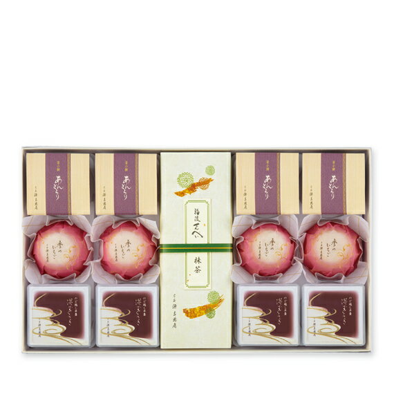 あんとろり詰合せ 冬　KE50 (あんとろり4・季のいちご4・淡むらさき4・福渡せんべい抹茶5入1)[宗家源吉兆庵]のサムネイル