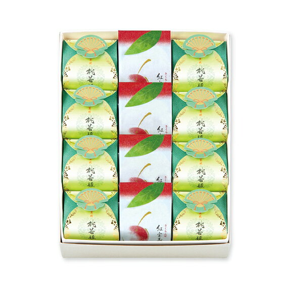 桃若姫・紅宝玉詰合せ　12個入 (桃若姫8・紅宝玉4)[宗家源吉兆庵]のサムネイル