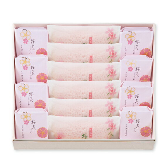 桜花しぐれ詰合せ　大 (桜花しぐれ8・桜衣6)[宗家源吉兆庵]のサムネイル