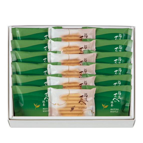 福渡せんべい抹茶 詰合せ　18枚入(福渡せんべい抹茶12・福渡せんべい6)[宗家源吉兆庵]