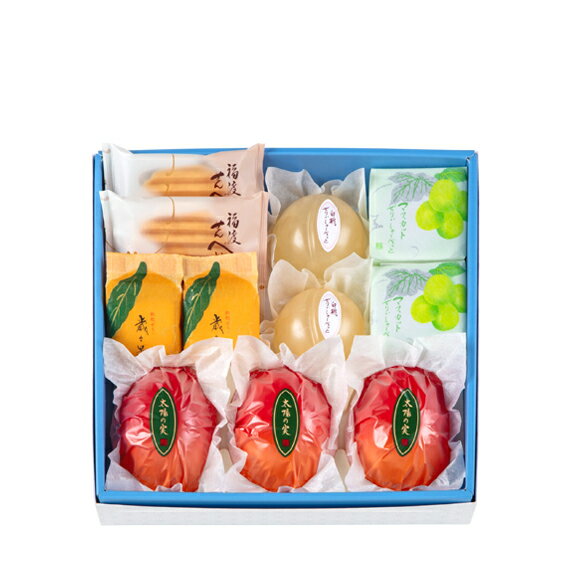 WEBオリジナル詰合せ 夏　中(福渡せんべい2・歳々果2・白桃ぜりぃしゃーべっと2・マスカットぜりぃしゃーべっと2・太陽の実3)[宗家源吉兆庵]
