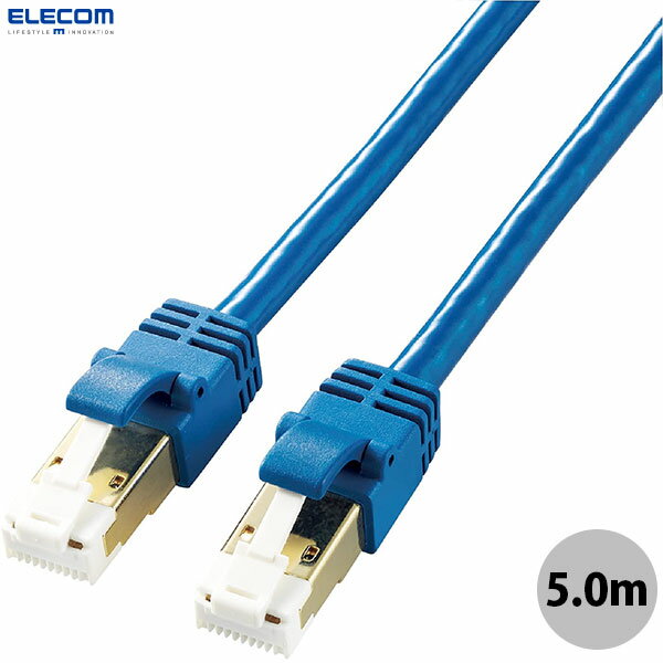 樂天商城 - エレコム LANケーブル CAT7準拠 爪折レ防止 やわらか 5.0m ブルーメタリック # LD-TWSYT/BM5 エレコム (LANケーブル)