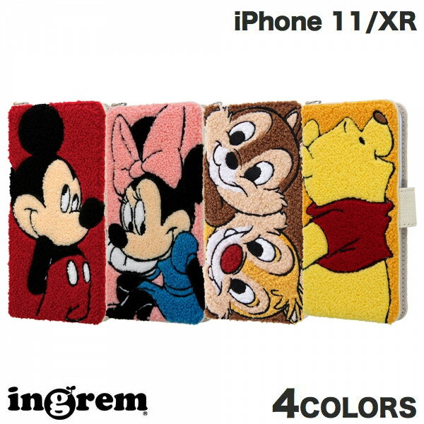 ingrem iPhone 11 / XR 디즈니 캐릭터 수첩형 케이스 사가라 자수 잉글렘 (스마트폰 케이스·커버)