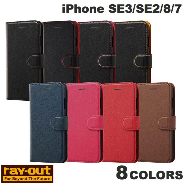 Ray Out iPhone SE 第3世代 / SE 第2世代 / 8 / 7 手帳型ケース シンプル マグネット レイアウト (スマホケース・カバー)