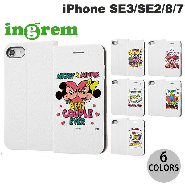ingrem iPhone SE 第3世代 / SE 第2世代 / 8 / 7 ディズニーキャラクター 手帳型ケース マグネットタイプ レトロ イングレム (スマホケース・カバー)(2.0)