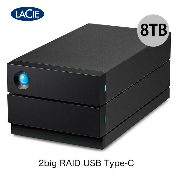 Lacie 8TB 2big RAID USB Type-C USB 3.2 Gen2 (USB 3.1) 対応 外付け HDD # STHJ8000800 ラシー (外付けハードディスク)